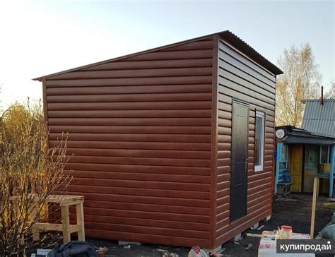 Сарай из профнастила для дачи: Сарай на даче из профнастила (72 фото ...