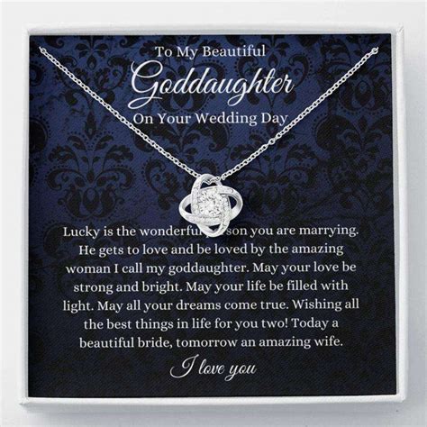 Goddaughter Necklace, Goddaughter Wedding Day Gift, To Bride From ...