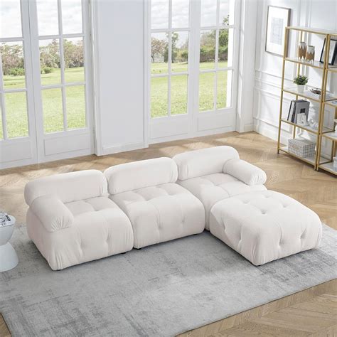 Amazon.com: WILLIAMSPACE 93" Modular Sectional Sofa Couch, Modern Cloud ...