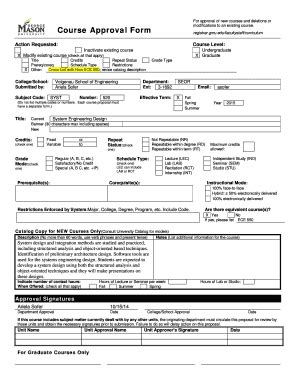Fillable Online Cross List with New ECE 550 revise catalog description ...
