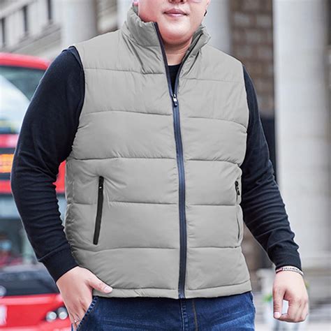 Big and Tall Big and Tall Jackets for Men Puffer Vest Full Zip Up ...