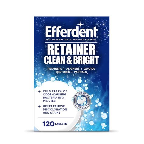 Amazon.com : Efferdent Retainer Clean & Bright – Retainer Cleaner ...