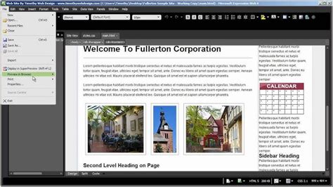 Tutorial On Expression Web 的图像结果