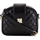 Sakwoods Women Pu Black Sling Bag : Amazon.in: Fashion