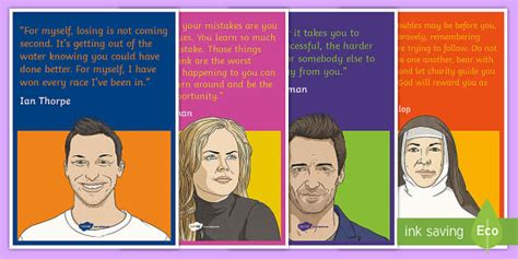 Famous Australians Growth Mindset Display Posters