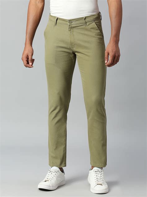 Men's Light Olive Tapered Fit Cotton Chinos – DENNIS LINGO