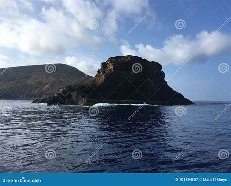 Lehua Island between Niihau and Kauai Islands in Hawaii. Stock Image ...
