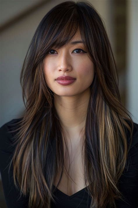30 Gorgeous Examples of Long Hair with Side Bangs | Side bangs with ...
