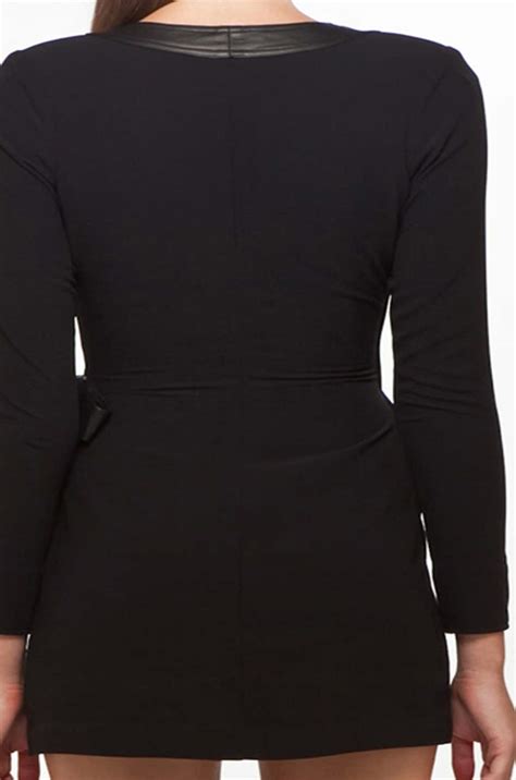 Vena Cava Hanna Dress with Leather Trim in Black | FWRD