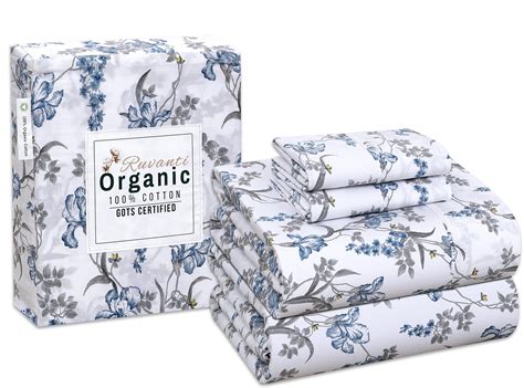 RUVANTI 100% Organic Cotton Sheets - California King Sheet Sets ...