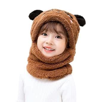 Buy Roktry Kids Panda Winter Cap Color Plush Wool Cute Cartoon Monkey ...