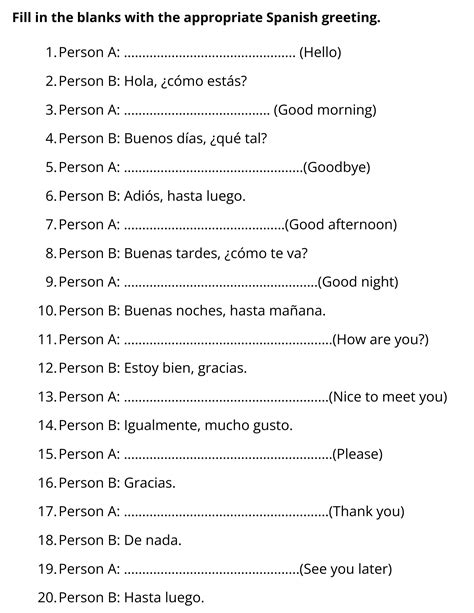 printable beginner spanish greetings worksheet - Saludos en Español | Made By Teachers