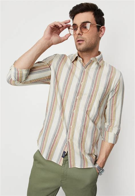 Buy Men Striped Slim Fit Shirt Online at just Rs. 1049.0 ...