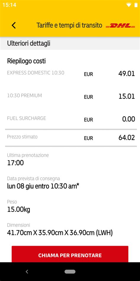 DHL Express Mobile permette di gestire tutte le spedizioni