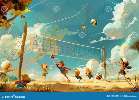 Aften and River engaged in a game of strip volleyball game Background