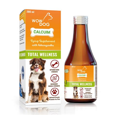 WOW DOG All-in-one Calcium Supplement Syrup for Healthy Bones & Teeth ...