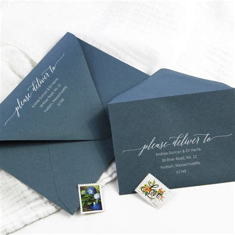 Dusty Blue Envelopes for Wedding Invitation, Greeting Card 4x6 ...