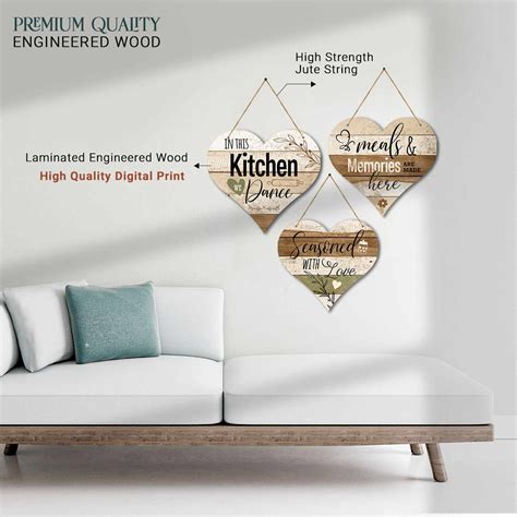 Kitchen Sign MDF Wood Wall Hanging for Kitchen and Restaurant Wall Dec ...