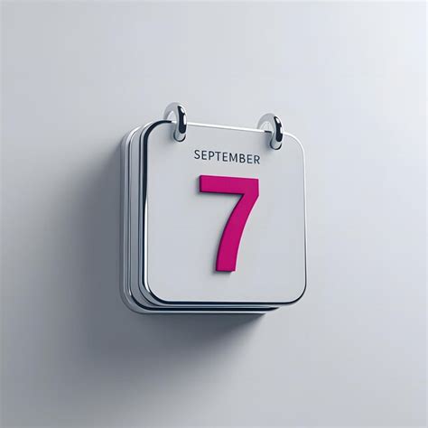 September 7 calender icon | Premium AI-generated image