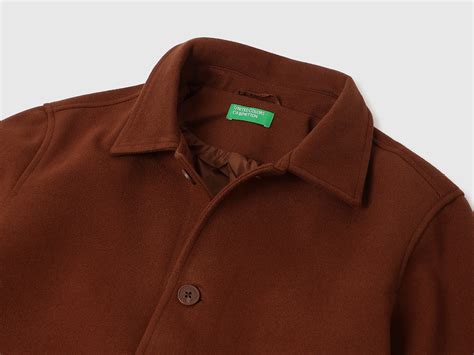 Men Regular Fit Spread Collar Solid Jacket – United Colors of Benetton ...