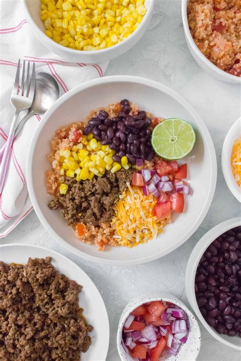 Salsa Quinoa Taco Bowl Meal Prep - Carmy - Easy Healthy-ish Recipes