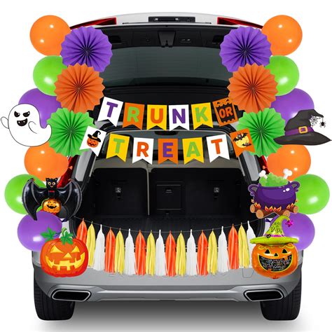 Ouddy Life Halloween Trunk or Treat Car Decorations Kit for Suv, 40 Pcs ...