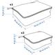 RENSARE clothes bag, set of 3, check pattern/grey black - IKEA