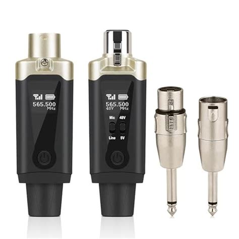 Kadjuh Wireless XLR Transmitter and Receiver& Wireless Guitar Transmit ...