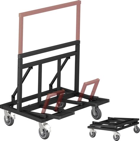 Amazon.com: Upgrade Folding Drywall Cart Heavy Duty,Drywall Dolly with Rubber Swivel Casters ...