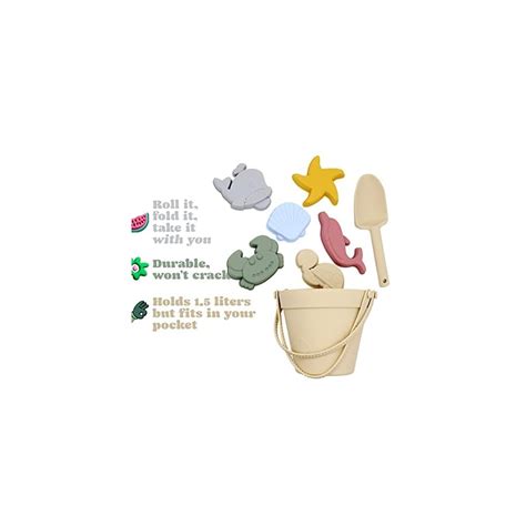 Boxgear 9-Piece Silicone Beach Bucket Toy Set, Kids | Ubuy India