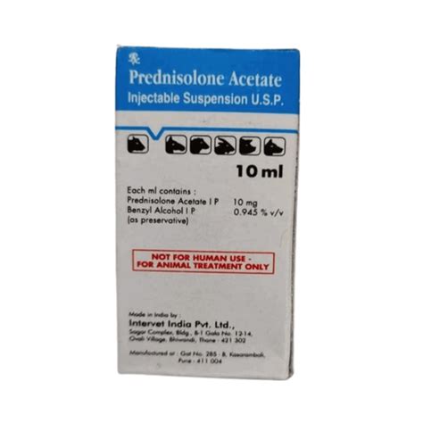 AnimealPREDNISOLONE ACETATE INJ 10MG/ML - Upto 15% Off