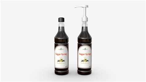 Coffee flavor syrup bottle with pump - Buy Royalty Free 3D model by ...
