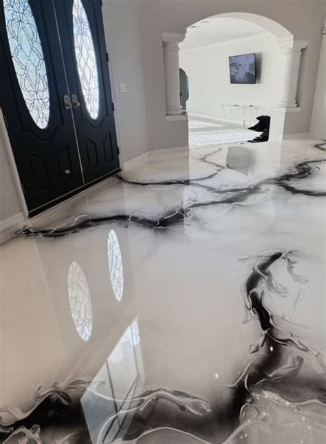 Metallic Marble Epoxy Flooring in Denver, Colorado