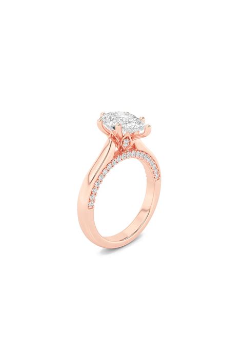 Enchanted Pear Pave Solitaire – Araiya by Aza