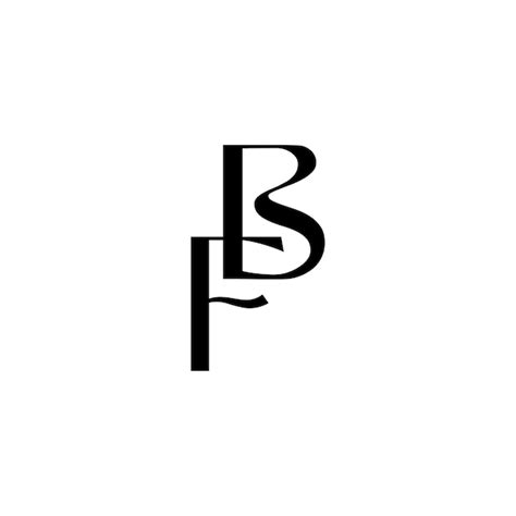 BF Monogram Logo Design list tekst nazwa symbol monochromatyczne ...