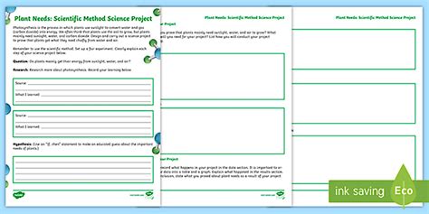 * NEW * Plant Needs: 5th Grade Science Projects and Rubric