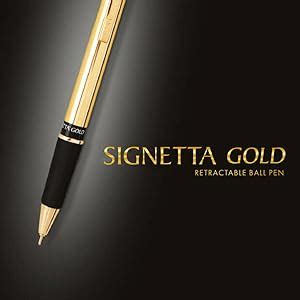 Linc Signetta Gold Ball Pen, Black PK 10 : Amazon.in: Office Products