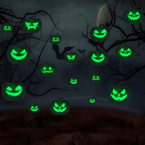 Amazon.com: Liliful 24 Pcs Hanging Pumpkin Halloween Decorations ...