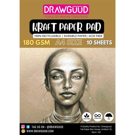 DRAWGUUD KRAFT PAPER 180 GSM GLUE PAD – DRAWGUUD - TOOLS TO INSPIRE ...