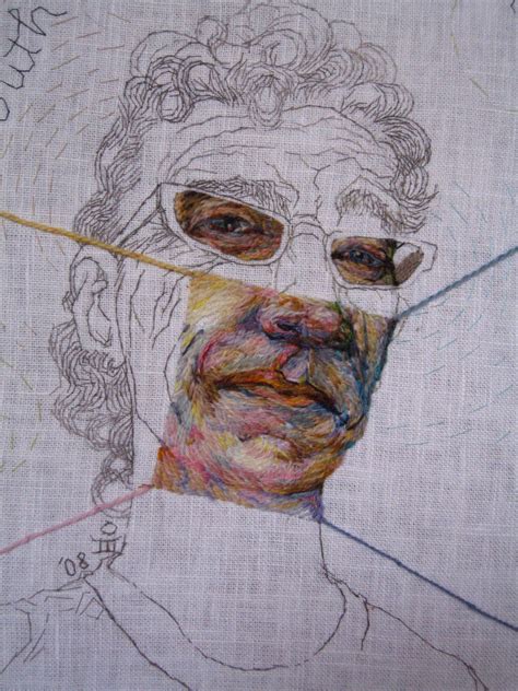 Tender Embroidered Portraits by Ruth Miller Are Tinged with Expressive ...