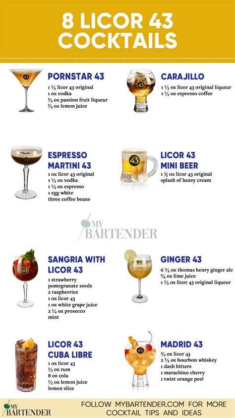 12 Best Licor 43 Cocktails to Drink | Recipe in 2024 | Yummy alcoholic ...