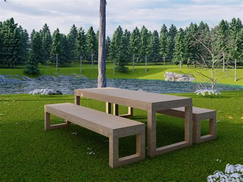 Simple Picnic Table Plans | Picnic Table How-to Instructions | Modern ...