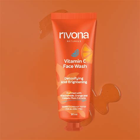 Rivona Naturals Vitamin C Face Wash With Niacinamide & Orange, Kakadu ...