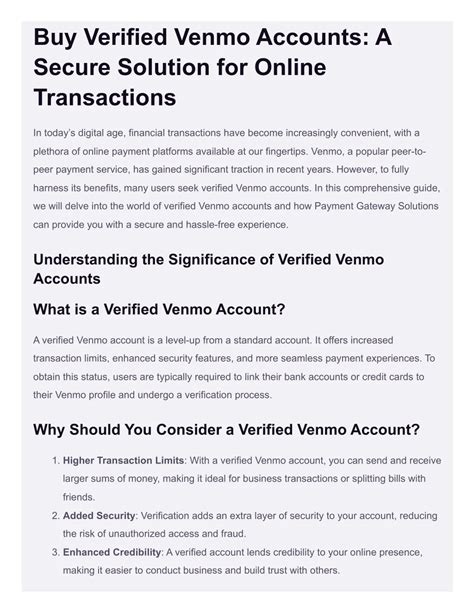 PPT - Buy Verified Venmo Accounts PowerPoint Presentation, free ...