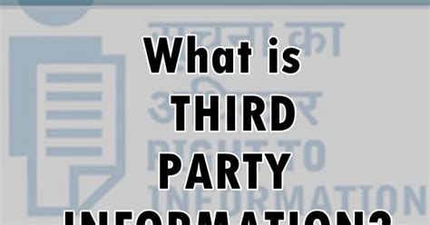 What is Third Party Information in Right to Information (RTI) Act