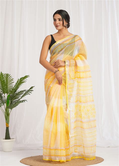 Utsav Kota Doria Saree – Cotton Curio