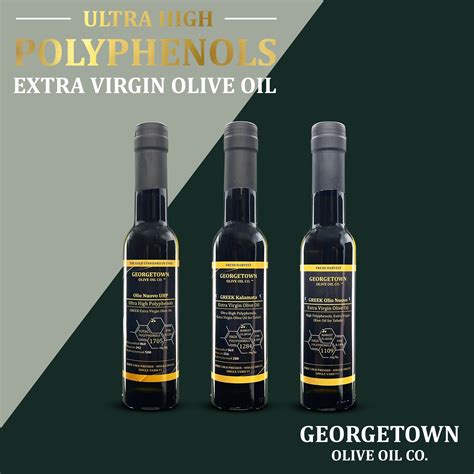 3 Bottle Set | Ultra High Polyphenols Greek Extra Virgin Olive Oil ...