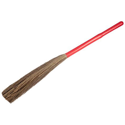 Buy Gebi Mahalaxmi Broom - Grass, Plastic Handle, Red & Brown Online at ...