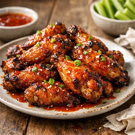 Sriracha Honey Glazed Chicken Wings Recipe | ItsOnly.Recipes