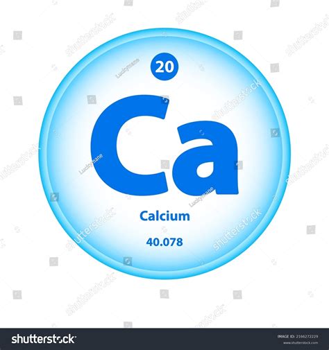 Structure Chemical Element Calcium Ca Symbol Stock Vector (Royalty Free ...